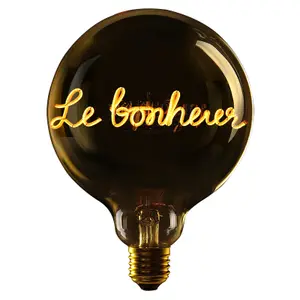 Bombilla LED e27 Message in the Bulb Le Bonheur image-0