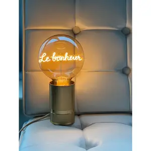 Bombilla LED e27 Message in the Bulb Le Bonheur image-1