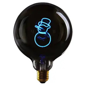 Lampadina LED e27 Message in the Bulb Snowman image-0