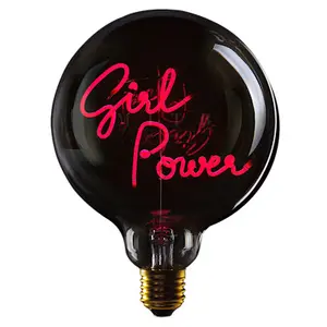 Ampoule LED à poser E27 Message in the Bulb Girl Power image-0