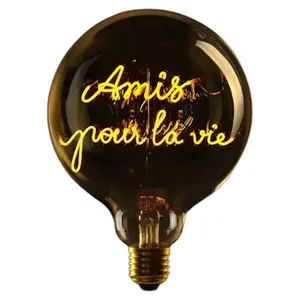 led-glühbirne zum aufstellen e27 Message in the Bulb Amis Pour La Vie image-0