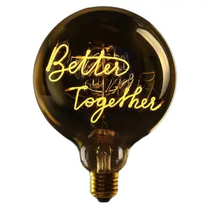 led-glühbirne zum aufstellen e27 Message in the Bulb Better Together image-0