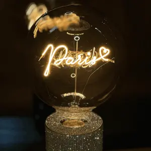 Lampadina E27 da tavolo Message in the Bulb Love paris image-1