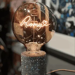 Lampadina E27 da tavolo Message in the Bulb Love roma image-1
