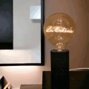 Lampadina E27 da tavolo Message in the Bulb La boheme image-1