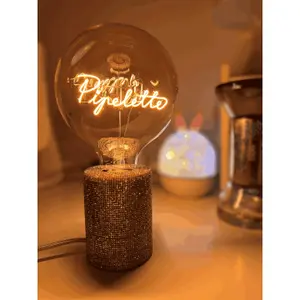 Lampadina E27 da tavolo Message in the Bulb Pipelette image-1