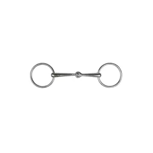 2 wędzidło ringowy dla konia z litą beczką Metalab image-0