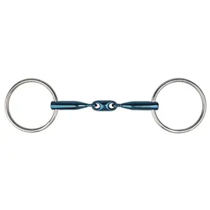 Double ring horse bit Metalab Eco Blue image-0