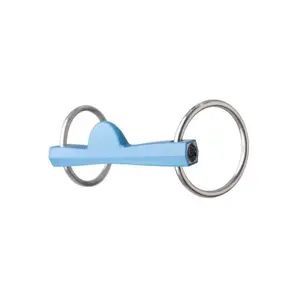 2 ring bit voor recht halfmaan paard Metalab Flexi image-1