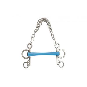 590153130-pelham-pour-cheval-droit-branches-courtes-metalab-flexi-bleu-130-mm