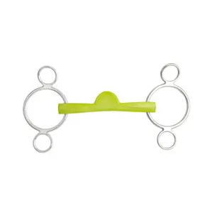 3 of 4 ring bit voor verstelbare halve maan paarden Metalab Flexi image-0