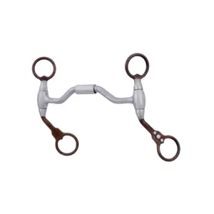 Western snaffle bit voor paard van zacht staal en koper Metalab