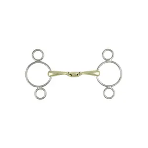 Double bridle bits for horse Metalab SS B image-0