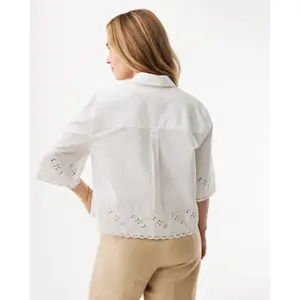 Embroidered Short Sleeve Blouse for Women Mexx image-3
