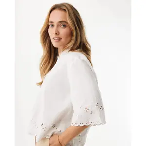 Embroidered Short Sleeve Blouse for Women Mexx image-5