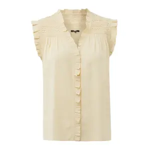 Bluse til kvinder Mexx Linen Mix Slub