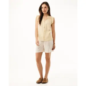 Bluse til kvinder Mexx Linen Mix Slub image-1
