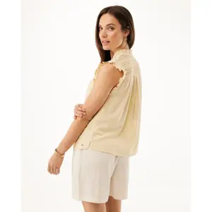 Bluse til kvinder Mexx Linen Mix Slub image-3