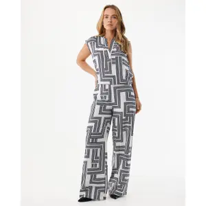 Ärmlös blus med geometriskt mönster dam Mexx image-3