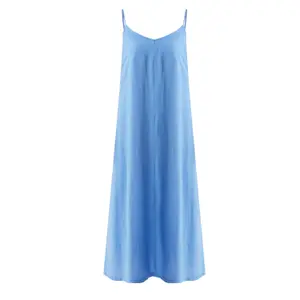 Lang kjole til kvinder Mexx Hammered Slip
