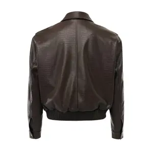 Veste en cuir femme Mexx Croco image-1