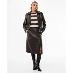 Veste en cuir femme Mexx Croco image-3