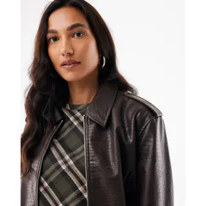Veste en cuir femme Mexx Croco image-5