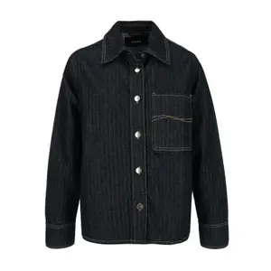 Square Denim Jacket with Chevron Pattern Women Mexx image-0