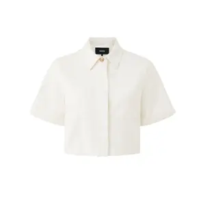 Kort bomuldsbluse dame Mexx