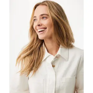 Kort bomuldsbluse dame Mexx image-4