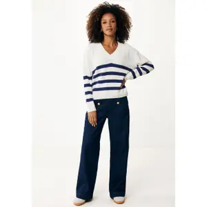 Women's striped V-neck jumper Mexx image-4