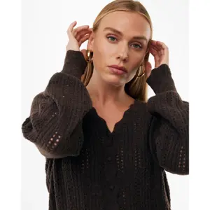 Women’s Openwork Cable Knit Cardigan Mexx image-5