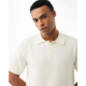 Jacquard Wave Motif Polo Mexx image-4
