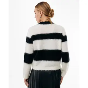 Women's Striped Fuzzy Knit Cardigan Mexx image-4