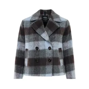 Korte dubbelgeknoopte geruite blazer dames Mexx image-0