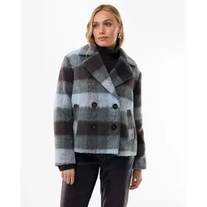 Korte dubbelgeknoopte geruite blazer dames Mexx image-2