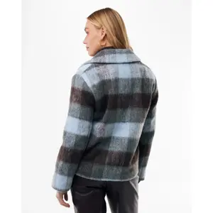 Korte dubbelgeknoopte geruite blazer dames Mexx image-4
