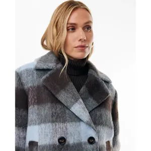 Korte dubbelgeknoopte geruite blazer dames Mexx image-5