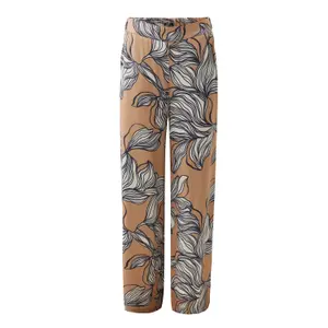 Pantaloni larghi con motivo floreale grafico donna Mexx image-0