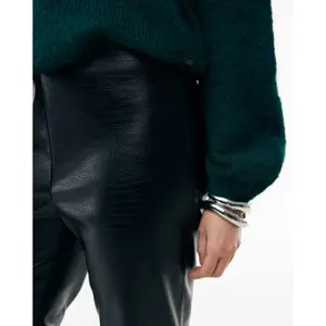 Women's Croc Effect Faux Leather Trousers Mexx image-4