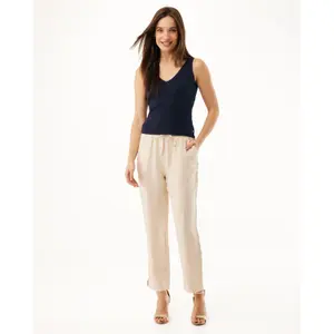 Women's Tapered Linen Trousers Mexx image-4