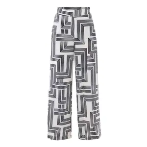 Women’s Wide-Leg Geometric Print Trousers Mexx image-0