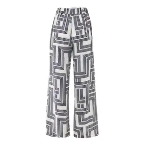 Women’s Wide-Leg Geometric Print Trousers Mexx image-2