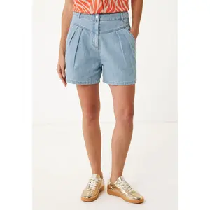 Women's Pleated Denim Shorts Mexx image-1