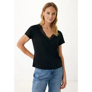 Embroidered V-Neck T-Shirt for Women Mexx image-1