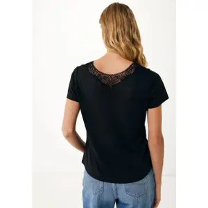 Embroidered V-Neck T-Shirt for Women Mexx image-3