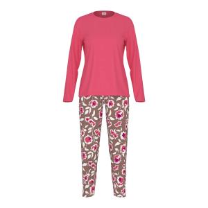 1240086-1739-damen-pyjama-7-8-mit-langen-armeln-mey-eternal-roses-kastanie