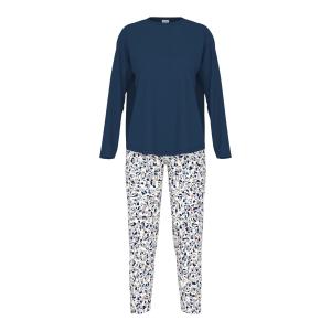 1240101-1118-damen-pyjama-7-8-mit-langen-armeln-mey-soft-leo-deep-marine
