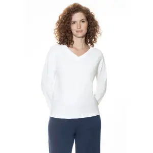 T-shirt de manga comprida feminina Mey Relaxed Nights image-1
