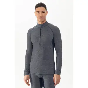 Long-sleeved base layer with high collar and zip Mey Prfrmnc image-1